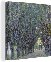 Canvas Schilderij Allee zum schloss kammer - Gustav Klimt - 90x90 cm - Wanddecoratie