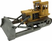 Miniatuur model Bulldozer - Geel - 33x19x17cm