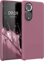 kwmobile telefoonhoesje voor Honor 50 Pro - Hoesje met siliconen coating - Smartphone case in donkerroze