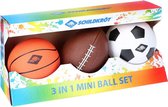 mini ballenset junior 11 cm PVC 3-delig