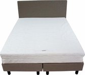 Bedworld Boxspring 200x190 - Medium - Lederlook - Grijs (MD990)