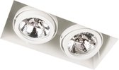 LED-inbouwarmatuur BR1349 Rechth. card. 2xG53 excl. trafo Wit