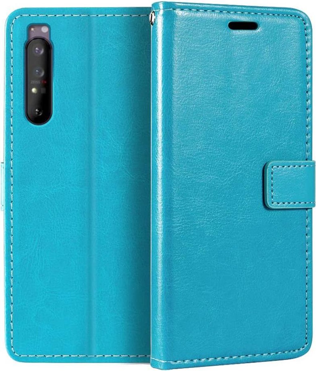 Bookcase Geschikt voor: Sony Xperia 1 III - Turquoise - portemonee hoesje