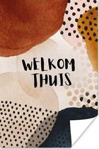 Affiche Proverbes - Citations - 'Bienvenue à la maison' - Points - 120x180 cm XXL