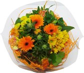 FloriaFor - Boeket Sisal Large Oranje - - ↨ 35cm - ⌀ 21cm