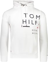 Tommy Hilfiger Sweater Wit Aansluitend - Maat XL - Heren - Herfst/Winter Collectie - Katoen