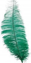 hoofdband struisvogel veren 30 cm groen