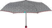 mini-paraplu heren 97 cm microfiber zwart/wit/rood