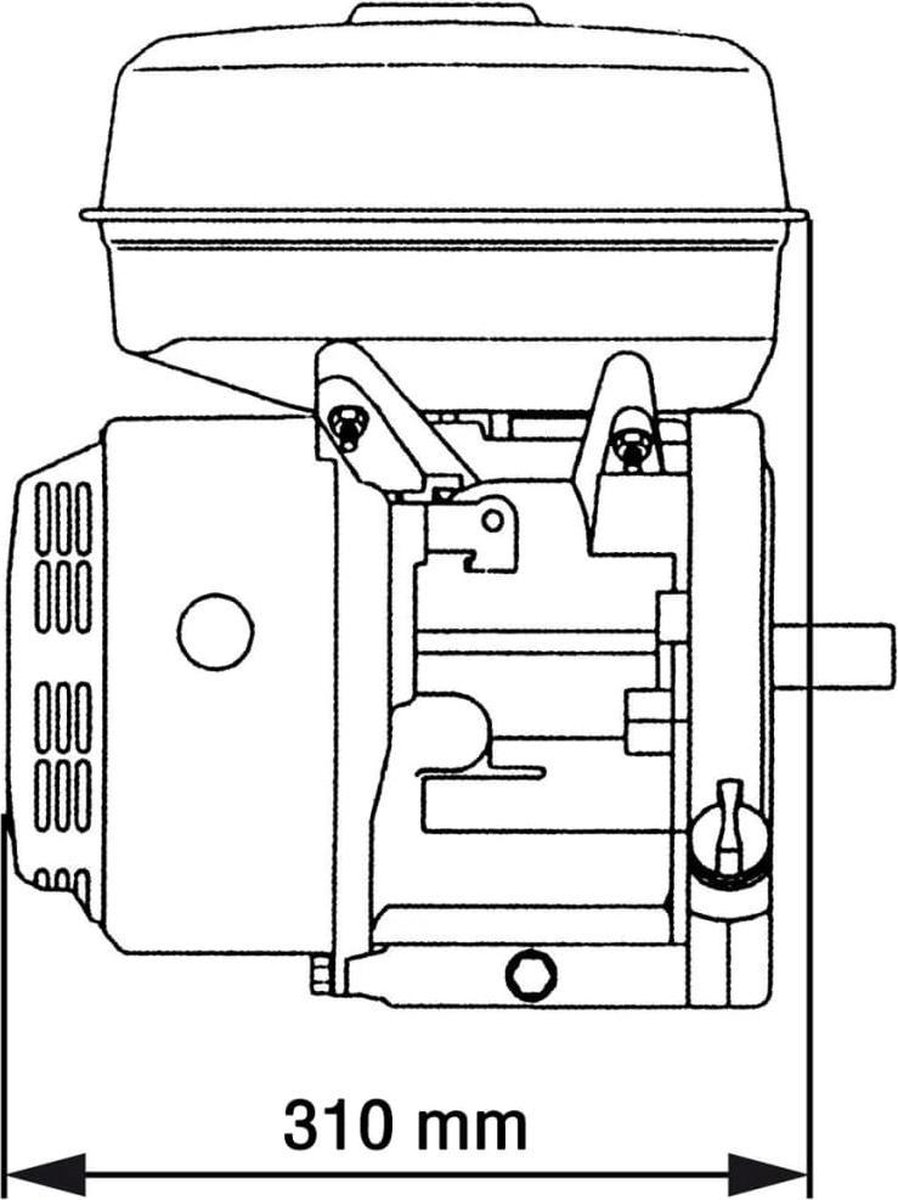 vidaXL - Benzinemotor - 15 - pk - 11 - kW - zwart — afbeelding 3