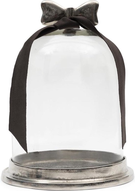 Riviera Maison Stolp Glas - Classic Bow Cloche M - Transparant | bol.com