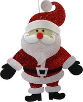 hanger kerstman 53 x 45 cm vilt wit/rood/zwart