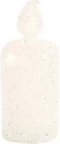 kaars met led-verlichting glas 22,5 cm wit