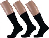 sokken Basic biologisch katoen blauw 3 paar maat 35/38