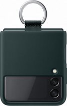 Siliconen Hoesje met Ring - Samsung Galaxy Z Flip3 5G - Groen