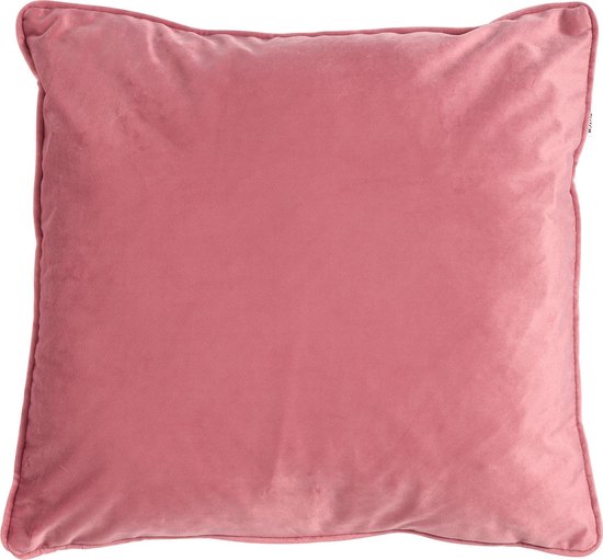 Dutch Decor FINN - Sierkussen 45x45 cm - velvet - effen kleur - Dusty Rose - roze - Inclusief binnenkussen