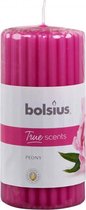 geurkaars True Scents Peony 12 cm wax roze