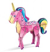 3D-puzzel Unicorn meisjes roze/blauw 47 stuks