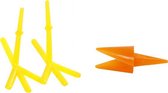 Kippen snavels en voeten geel/ oranje 30+37 mm x 28 mm 8-sets