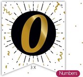 '0' vlaggenaccessoire 3 stuks