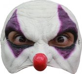 halfmasker Purple Clown PVC wit/paars/rood one-size