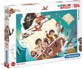 legpuzzel Supercolor The Pirates junior 104 stukjes