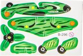 3D-puzzel vliegtuig 8 x 6 cm groen/zwart