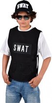 vest Swat jongens polyester zwart maat 164