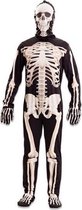kostuum skelet jumpsuit heren polyester zwart maat S