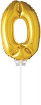 Folie ballon 0 goud 40cm