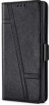 Hoesje geschikt voor Samsung Galaxy S21 FE - Bookcase - Pasjeshouder - Portemonnee - Patroon - Kunstleer - Zwart