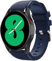 Strap-it Siliconen bandje - gechikt voor Samsung Galaxy Watch 6 / 6 Classic / Watch 5 / 5 Pro / Watch 4 / 4 Classic - siliconen horlogeband geschikt voor Galaxy Watch 4-5-6 alle varianten - donkerblauw