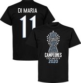 Argentinië Copa America 2021 Winners Di Maria 11 T-Shirt - Zwart - Kinderen - 152
