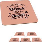 Sous- Sous-verres - Plage - Étoile de mer - Sorts - 10x10 cm - 6 pièces