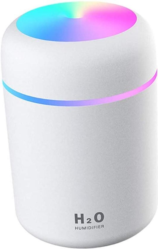 Aroma diffuser 300ML - Aromatherapie - Geur Verdamper - Luchtbevochtiger met Sfeer en nachtlampje - Vernevelaar - Etherische Olie - Wt