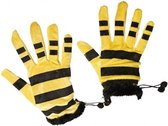 handschoenen bijen dames geel/zwart one size