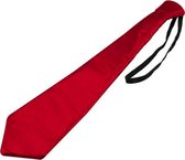 stropdas unisex 30 cm metallic rood one-size