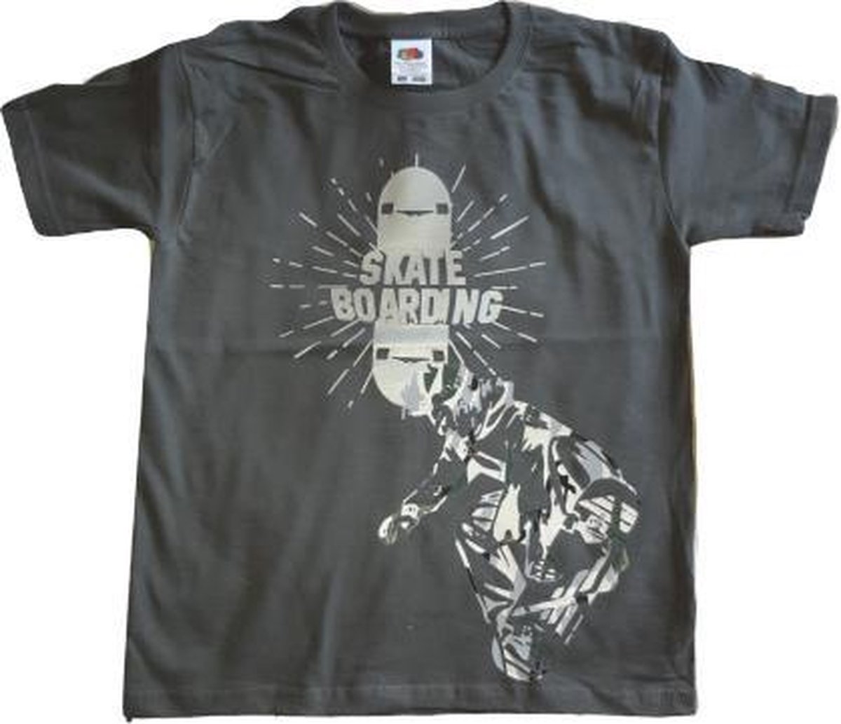 Jongens shirt Skate grijs Fruit of the Loom98/104tshirts jongens