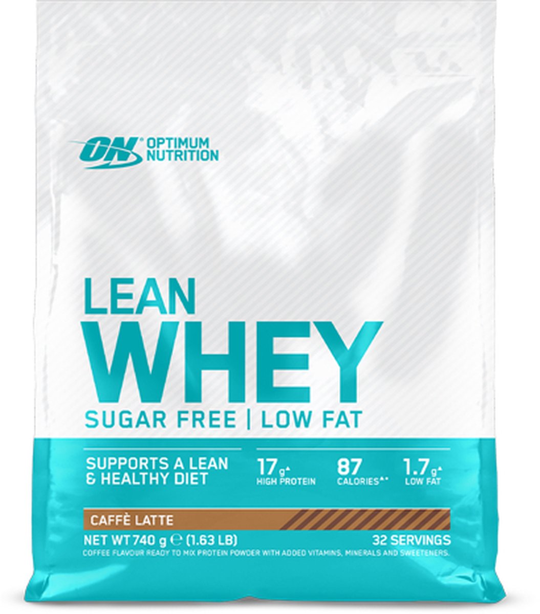 Optimum Nutrition Lean Whey - Proteine Poeder - Caffe Latte - Low Fat en Suikervrij - Eiwitshake - 740 Gram (32 shakes)