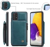 CASEME Telefoonhoesje Geschikt voor Samsung Galaxy A72 - Hoesje met Portemonnee - Blauw