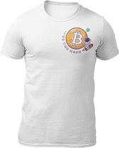 Bitcoin To The Moon - Cryptonaut - Bitcoin - Heren T-Shirt - Crypto - Doge Coin- Getailleerd - Katoen