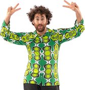 Hippie Kostuum | Jaren 70 Hippie Soul Disco 60s Ga Voor Groen Shirt Man | XL | Carnaval kostuum | Verkleedkleding