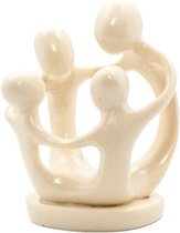 Familie 4pers wit polystone - 9x6x6 cm - Thailand - Sawahasa - Fairtrade