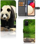 Telefoontas Geschikt voor Samsung Galaxy A03s Hoesje Panda