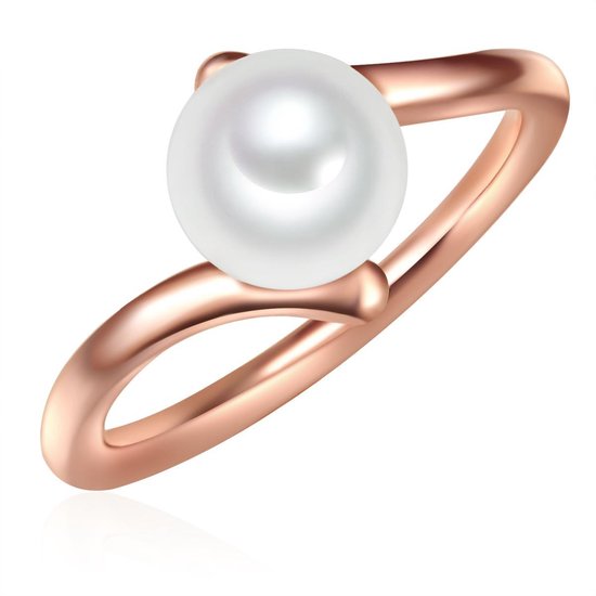 Valero Pearls Dames Lady Ring 925 Zilver zoet water Parel 50 Roségoud 32018589