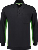 Tricorp Polosweater Bi-Color - Workwear - 302001 - Navy-Limoengroen - maat XXXL