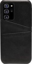 ADEL Kunstleren Back Cover Pasjes Hoesje Geschikt voor Samsung Galaxy Note 20 - Zwart