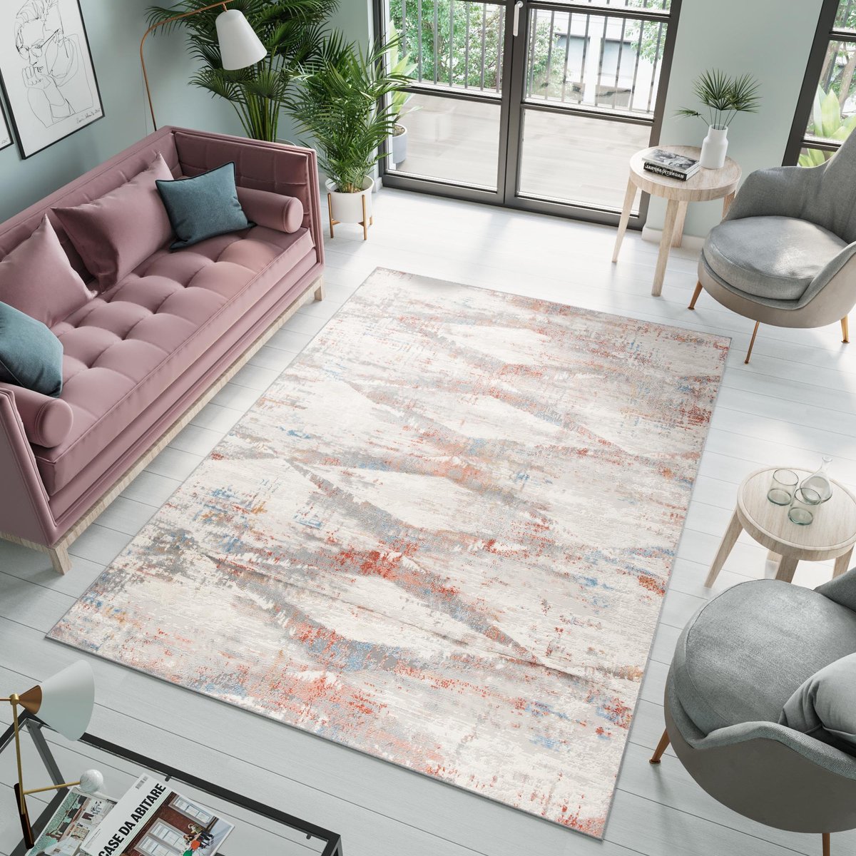 Tapiso Valley Vloerkleed Modern Woonkamer Slaapkamer Tapijt Maat- 80x150 Grijs3