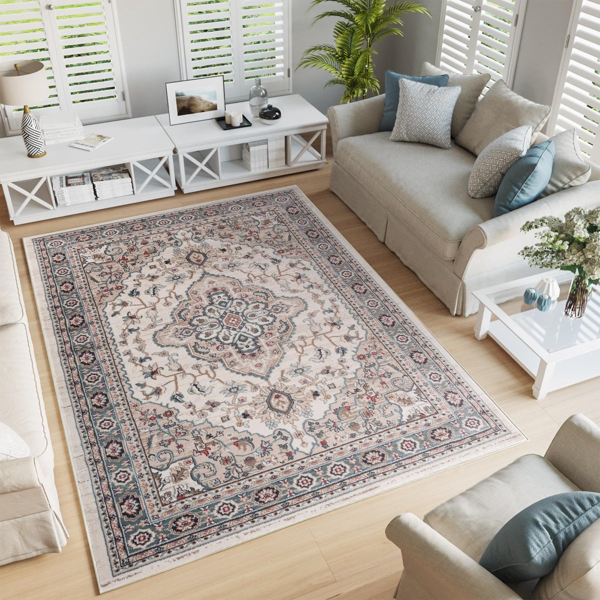 Tapiso Colorado Vloerkleed Grijs Woonkamer Oosters Tapijt Maat- 200x300