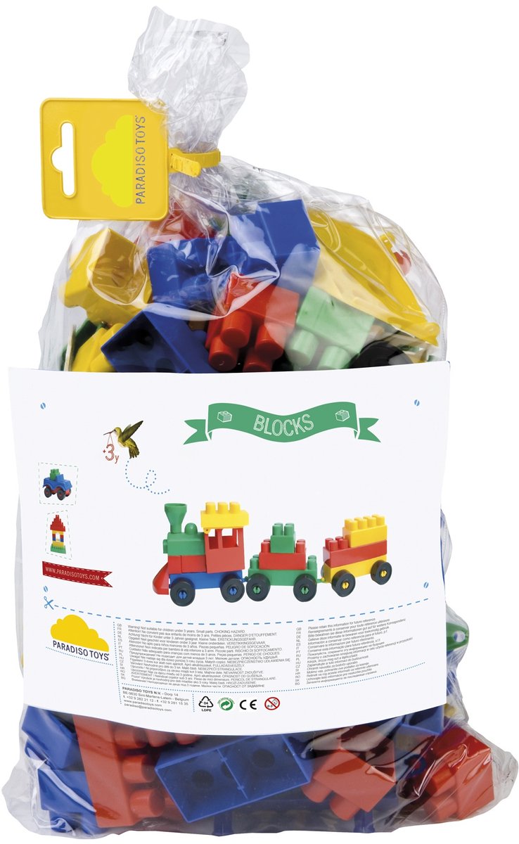 Paradiso Toys Bouwblokken Medium 100-delig