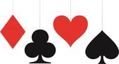 Kaartspel/casino speelkaarten decoratie hangers - Versiering/feestartikelen